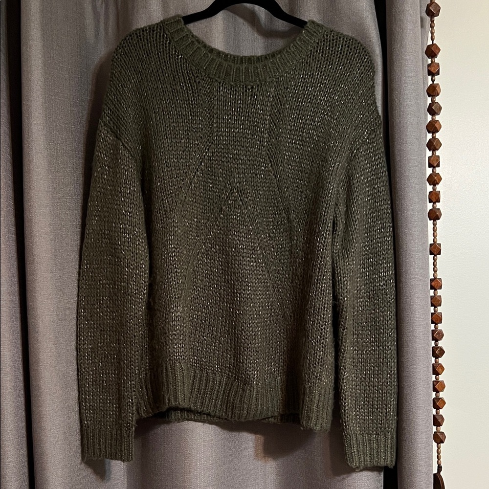 Valette Forest Green Women's Crew Neck Sweater